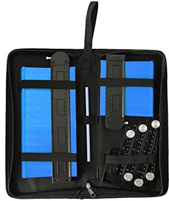 Strumenti di marcatura 5 pz/set Allargare Profilo Modello 5 10 Calibro di Contorno Nucleo In Lega Strumento di Misura Righello Regolabile a 6 Pieghevoli for Piastrelle Laminato Strumenti di falegnam