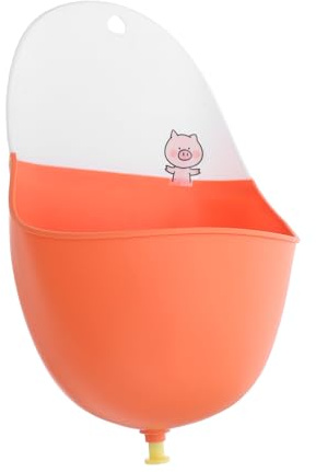 Jungenurinal für Kleinkinder, Höhenverstellbar, Orange, Pp Tpr | Stand oder Wandmontage, Leicht zu Reinigen, Cartoon Form, für Babyboy und Kinder Zufällige Farbe