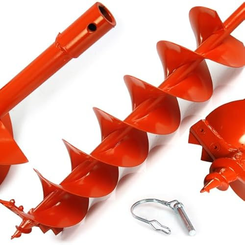 Punta per Trivella Trapano Avvitatore con Doppia Spirale Elica da Giardino | Diametro 15 cm | Lunghezza 80 cm | Spessore Lame 2 mm | Diametro Albero di Montaggio 20 mm