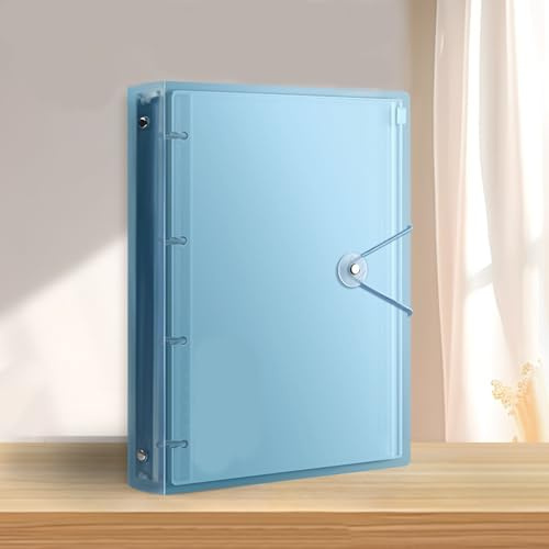 Dvagoent Raccoglitore Ad Anelli A4 Faldoni Portadocumenti Organizzatore Di Documenti Per L'ufficio, Libro Organizzatore Di Documenti, Impermeabile E Resistente Ai Graffi, 52 Inserti (Blu)