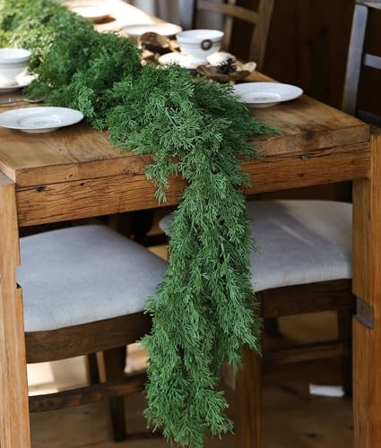 PARTY JOY Ghirlanda Natalizia, Ghirlande Artificiali Natale, Cedro Ghirlande, Ghirlanda Di Pino, Per Camino Scale Porte Albero Decorazione, Decorazioni Invernali (190 cm)
