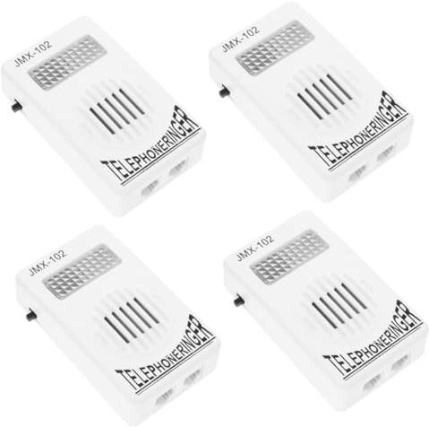 Uonlytech 4 Piezas Amplificador Timbre Teléfono Ajustable Sin Baterías Volumen Potenciado para Teléfonos Fijos Fácil Instalación Sonido y Fuerte