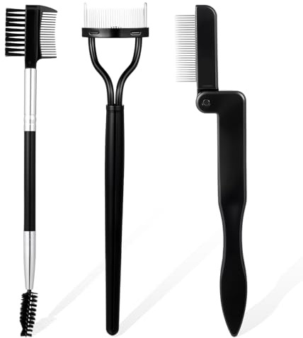 3 Stück Wimperntrenner Wimpernbürste Augenbrauen Bürste Wimpernkamm Tragbarer Doppelkopf-Wimperntrenner zum Modifizieren von Augenbrauen und Wimpern