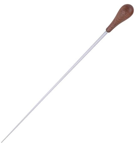 Chiffonade 15inch Wood Handle Music Conductor Baton with Wood Handle - FRP Orchestra Stick for Symphony & Choral Directors