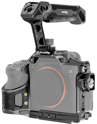 SMALLRIG A7 V / A7R V / A7 IV Rhinoceros Cage Basic Kit for Sony Alpha 7 V/Alpha 7R V/Alpha 7 IV/Alpha 7S III/Alpha 7R IV, Includes Top Handle/Cable Clamp for HDMI - 6030