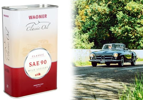 Getriebeöl Classic Oil SAE 90 Mild Legiert 1L Spezialöl, hochwertiges Mineralöl für Oldtimer klassisches Motorrad, hergestellt mit Wagner