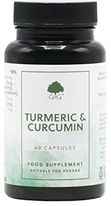 Turmeric & Curcumin 500mg - 95% Curcuminoids - High Strength with Black Pepper for Enchanced Absorption - 60 Vegan Capsules - Natural Anti-Inflammatory - UK-Made - No Additives - G&G Vitamins