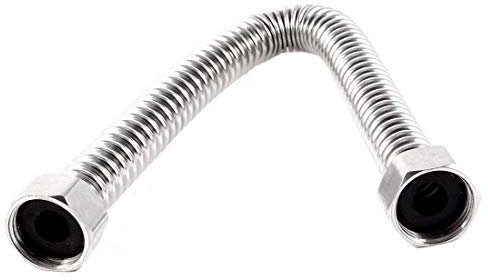 PULABO Manguera de ducha de acero inoxidable de 19 mm, 30 cm, color plateado, antitorceduras, conveniente y práctico, práctico y rentable