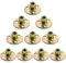 Pamtns Pack of 10 Flange Nuts T Nuts M10 Nuts Flange Nuts Drive-In Nuts M10 Sleeve Nut M10 3-Hole T-Nut for Fixing Furniture