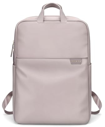 GOLF SUPAGS Damen Laptop Rucksack 15,6 Zoll Schulrucksack Herren Schultasche Groß Anti-Diebstahl Tagesrucksack Notebook Rucksack mit Laptopfach für Reise Business Büro (Rose Grau)