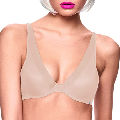 INFIORE 1 Pezzo Reggiseno Balconcino con Ferretto 6000 Coppa B Taglio Laser Scollatura. Nudo 2B