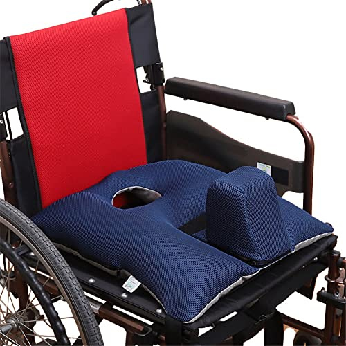 DYHQQ Cojín de cuña para pomo, almohadilla para asiento, almohadilla de soporte de espuma, alivio del dolor de espalda baja, coxis y ciática, control deslizante para evitar que se deslice del asiento