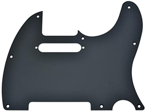 KAISH Schlagbrett aus mattem Aluminium, Tele-Stil, eloxiert, TL-Plektrumschutz, Kratzplatte für amerikanische/mexikanische Telecaster, mattschwarz