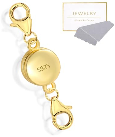 ALEXCRAFT Magnet Kettenverschluss Gold Magnetverschluss Kette 925 Sterling Silber Armband Verschluss Magnetverschlüsse für Ketten Halskette Armband