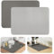 2 Piezas Alfombrilla Cafetera,40 × 30 cm Súper Absorbente Alfombrilla Escurreplatos,Alfombrilla de Cafe Secado Rápido,Antideslizante Tapete Escurreplatos Absorbente para Cafetera,Gris Oscuro y Claro
