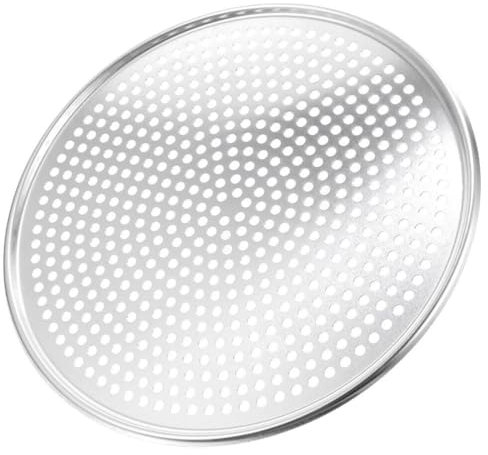 Kichvoe Round Aluminum Pizza Baking Pan with Holes Non-stick Mesh Pizza Tray for Even Heating for Home Restaurant Use