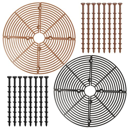 Plant Pot Cover, 2 Pcs Plant Pot Soil Guard, Plant Pot Grid, Flower Pot Cover, 11.8'' Cuttable Plant Pot Protector, Plant Pot Soil Cover Grid for Plant Pots, Dog/Cat/Children Digging Stopper
