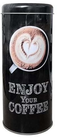 für Kaffeepads aus Metall Ø8cm Kaffeekapsel Kaffeepaddose Blechdose Vorratsdose Aufbewahrungsbehälter Paddose Halter Metalldose Kaffee Tee Dose 04F