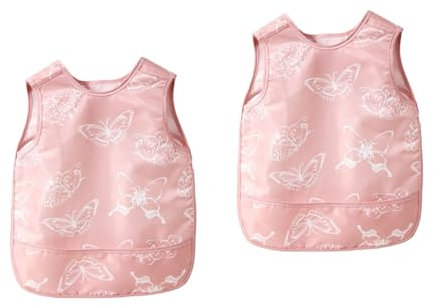 Abaodam 2st Isst Lätzchen ädchen Lätzchen Overalls Für Kleinkinder ädchenschürze Kinderschürze Kunstkittel Für Kleinkinder Kleinkind-lätzchen Kinder Essen Schürze Polyester