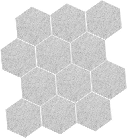 ibasenice 12pcs Hexagon Sound Absorption Panels Acoustic Padding Soundproofing Boards for Home Studio Wall Acoustic Tiles