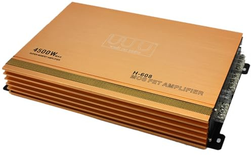 Muuoeou Amplificador de Audio para Automóvil de 4500 W el Amplificador de Alta Potencia de Cuatro Canales Se Puede Equipar con 4 Parlantes Amplificador de Potencia H-608