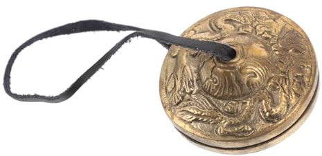 Alasum Campanas de Dedo de Cobre Dorado Hechas a Mano para Instrumentos Musicales Étnicos Excelente Calidad de Sonido para Actuaciones Culturales y Musicales