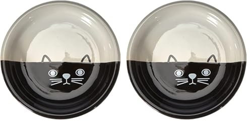 Nobby Bol à Lait en céramique pour Chat, Ø 14 x 2 cm, 1 pièce (Lot de 2)