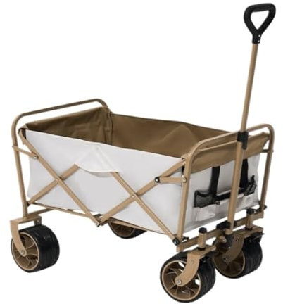 Transportwagen Wohnmobil, Auto, Outdoor, Camping, Campinganhänger, Faltbar, Tragbar, Mit Bremsen, Breites Rad, Trolley-Anhänger Tragbarer Wagen(White)