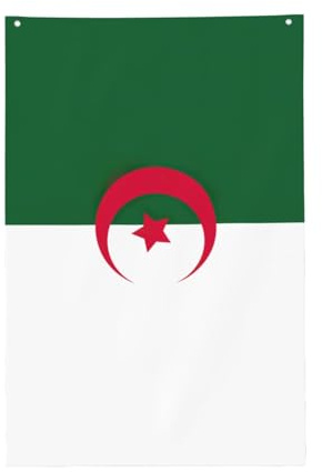 Drapeau de l'Algérie - Petits drapeaux de jardin d'hiver saisonniers - Décoration extérieure - 58,4 x 88,9 cm - Simple face