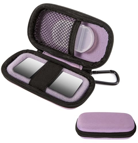 Tragetasche für Kardiamobile EKG-Monitor,Kardia Mobile Case,Hartschalen-Schutzhülle für Kardiamobile 6L,Reisetasche für Herzmonitor EKG,Mobile Herzdetektor-Tasche Organizer (Lila)