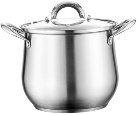 UTHCLO Olla Grande Inoxidable Con Tapa Para Sopas y Guisos Gran Capacidad Resistente y Fácil De Limpiar