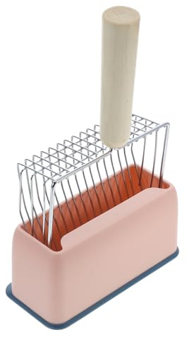 Garneck Metall Katzenstreuschaufel mit Verlängertem Griff Schaufel für Katzentoilette Ergonomisches Design für und Einfache von Katzenstreu und Holzpellets