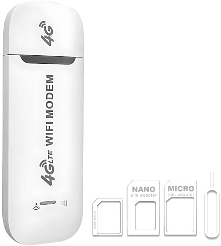 Gobesty Spina USB WiFi portatile, router tascabile 4G LTE Dongle SIM Modem, router wireless con supporto slot per scheda SIM, hotspot portatile da viaggio, supporto LTE con pin