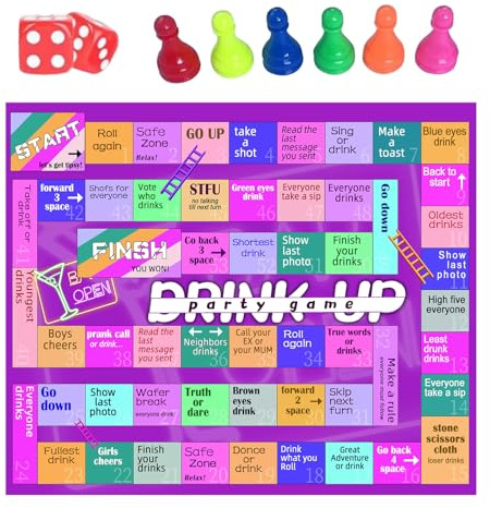 Pruojhw Trinkspiele Brettspiele - Gesellschaftsspiel Für Erwachsene Familienabende Mit Trinkspiele | Aktivitäten für Gruppen und Strategie für Halloween Reisen Camping Outdoor Freunde Date Night