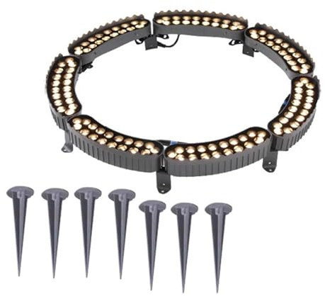 CYHTYM Faretto da giardino per esterni, luce per albero di palma, faretto decorativo a LED interbloccato espandibile cablato DC24V(7 SETS)