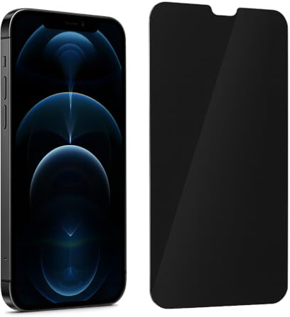 Hydrogel Privacy Displayschutzfolie für iPhone 12 Pro [1 Stück] | Anti-Spionage 28°, selbstheilend, kratzfest | Montageset inklusive (Tücher, Rakel, Mikrofaser) | Smartphone-Schutz