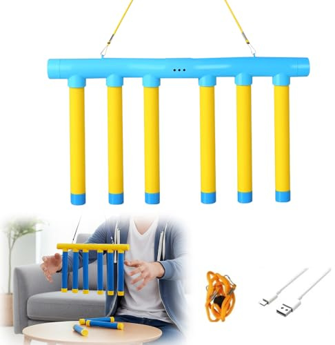Reflective Drop Stick Challenge Game Set, 2026 New Reflex Catch Game Falling Sticks, Hand Eye Coordination Reaction Time Training Toy with 3 Adjustable Speed Modes (Blue)