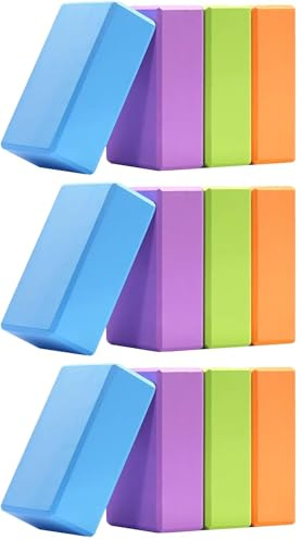 N° 4 Mattoncini Yoga Brick Blocchi di Supporto per la Pratica dello Yoga Pilates in Schiuma Eva Eco-Friendly (Confezione da 3)