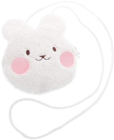 BESPORTBLE Bolso Bandolera Adecuado para Monedas y Objetos Pequeños para Niñas de Peluche Forma de Conejo Lindo y Portátil Material de Felpa Suave en Uso Diario