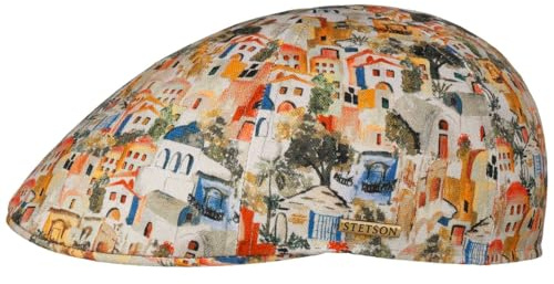 Stetson Texas Village Print Flatcap Schirmmütze UV-Schutz Herren Frühling Sommer