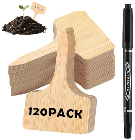 Plant Labels, 121-Piece Plant Labels Set with Marker Pen, Durable Plastic Plant Labels for Outdoor Plants and Seedlings, Reusable Garden Labels and Plant Markers for Various Gardening Needs