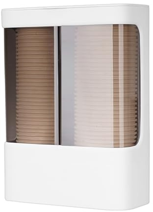 Genérico Portavasos de Pared,Estante de Pared de Cilindros Dobles - Soporte para vasos de papel de café | para cafeterías, bares, hoteles, catering, eventos, hogar, cocina, restaurante