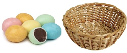Confezione da 150 Grammi di Ovetti di Pasqua Confettati con Cuore di Gianduia Extra Fondente racchiuso da un Sottile Strato di Zucchero Colorato! -Caffarel-
