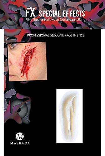 SFX Make up Risswunde Wunden schminken Halloween Silikon Teil P4-2