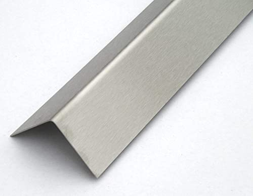 EXCOLO Edelstahl Winkelprofil 15x15mm 2m | Kantenschutz Eckschutz V2A 1.4301 | Edelstahl Winkel K240 geschliffen | Mauerkantenschutz Türrahmenschutz Wandecke Möbel Tapetenecke Büro Gastronomie Klinik