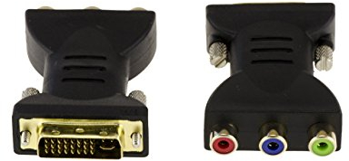 KALEA-INFORMATIQUE Adattatore DVI (DVI-I 24+5 pin) maschio a RCA (RGB RGB)