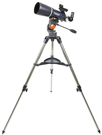 Celestron Telescopio rifrattore AstroMaster 80AZ, lunghezza tubo 28 pollici, rapporto focale f/5, blu/nero