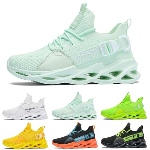 Sportive Scarpe Uomo Donna Scarpe Leggere Running Ginnastica Camminata Comode Casual Jogging Tennis Outdoor Fitness Sneaker G133 Light Green 42