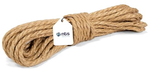 NTS-Nähtechnik Juteseil 8mm - 20m | Juteschnur Jutekordel | Diverse Größen und Längen