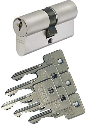 ABUS A93 Doppelzylinder 45/45mm mit 6 Schlüssel, mit Not-u. Gefahrenfunktion und Bohrschutz, Profil C73 C83